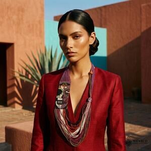 Mexican Hand made necklace DAY OF THE DEAD one of a kind